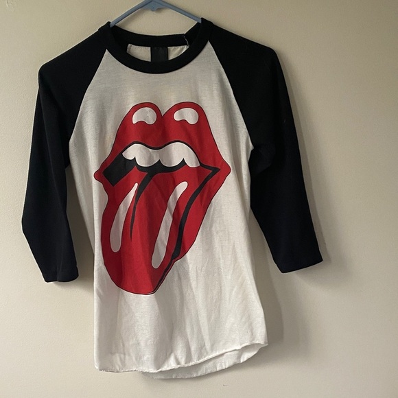 Vintage Rolling Stones 1989 Raglan Tee - Red and Black - Picture 1 of 4